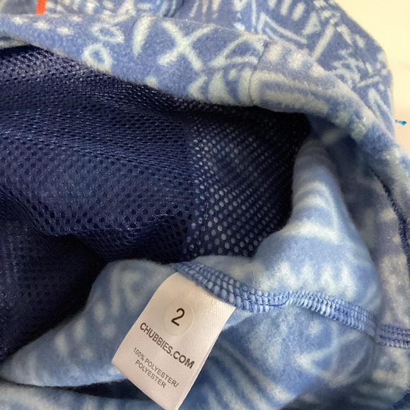 NWT Chubbies 1/4 Zip Fleece Men Sz XL The Sketch Blue Abstract Geo Sweatshirt - Picture 8 of 9